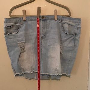 Light blue mini skirt